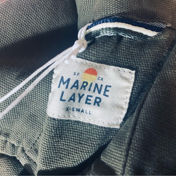 Marine Layer Women’s Small XS Chore Coat Shirt Olive Green 100% Cotton XS New - Picture 9 of 9